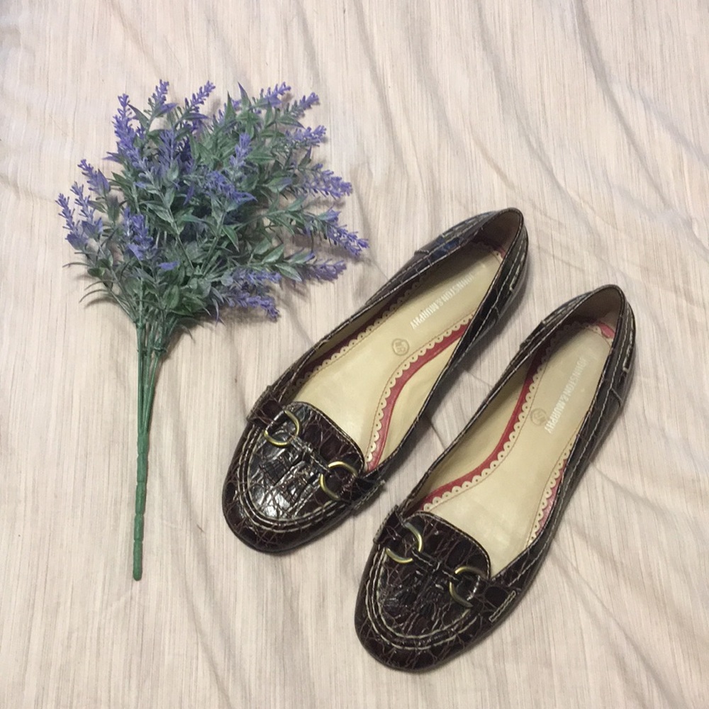 Johnston & Murphy buckle slip on loafers